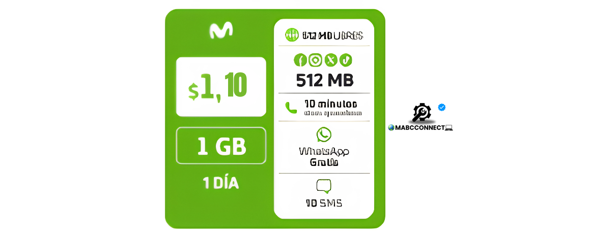 Recarga Movistar Ilimitado – $1,10